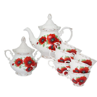 Набор чайный 8 пр 200мл/чайник 700 мл/сахарница 500 мл) Мак SNT - 50771 ➜ Оптом и в розницу ✅ актуальная цена - Интернет магазин ✅ Фортуна ✅