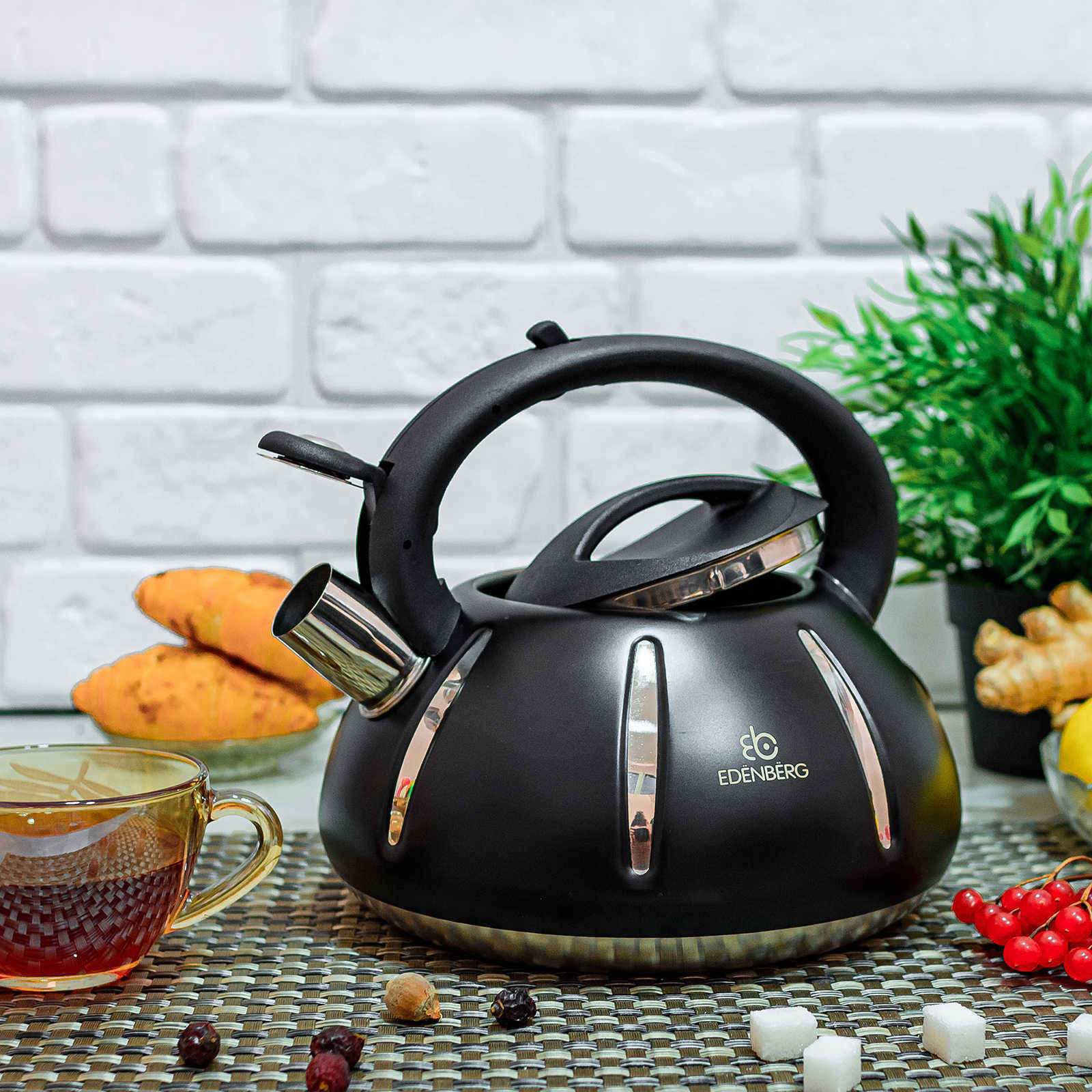 Чайник Edenberg EB-8803  черный/матовый - 3 л ✅ базовая цена $14.73 ✔ Опт ✔ Скидки ✔ Заходите! - Интернет-магазин ✅ Фортуна-опт ✅