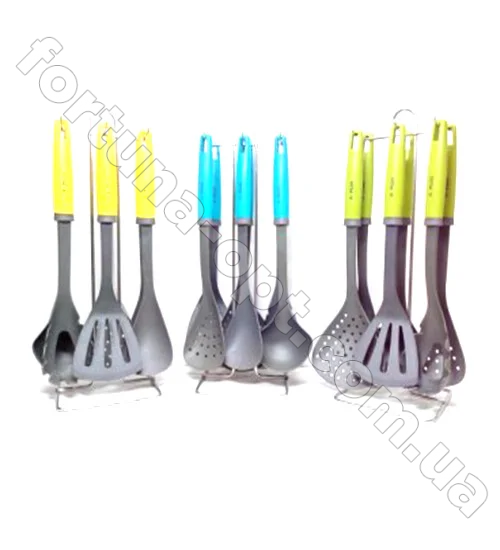 Набор кухонных принадлежностей с силиконовыми ручками A-Plus - 0228 (7 предметов) ✅ базовая цена $11.63 ✔ Опт ✔ Скидки ✔ Заходите! - Интернет-магазин ✅ Фортуна-опт ✅