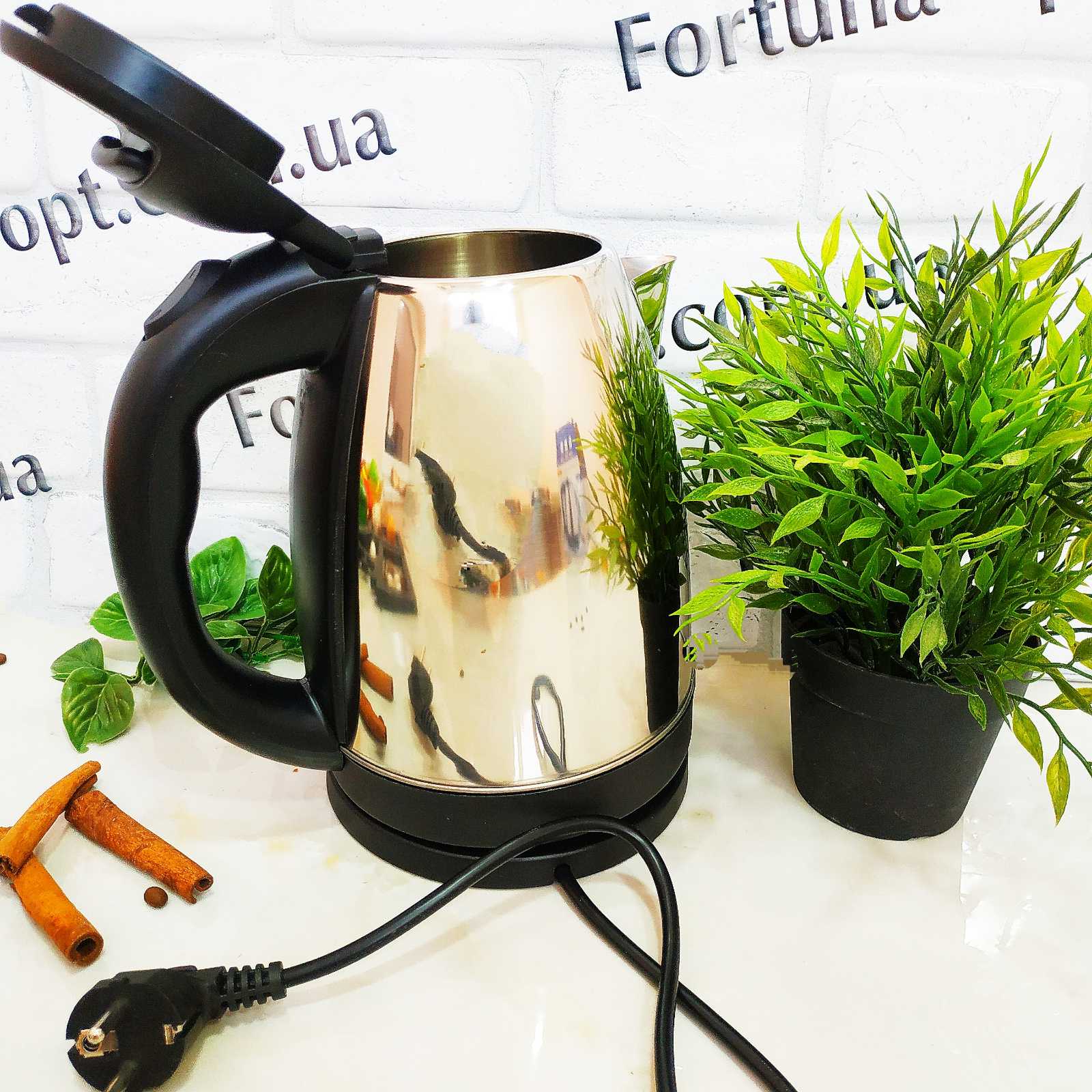 Чайник нержавеющий электрический 1,8 л Edenberg EB - 83515 (1800 Вт) ✅ базовая цена $10.25 ✔ Опт ✔ Скидки ✔ Заходите! - Интернет-магазин ✅ Фортуна-опт ✅