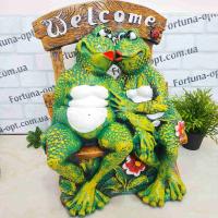  Лягушки на лавочке большие гипс 1314 ➜ Оптом и в розницу ✅ актуальная цена -Интернет магазин ✅ Фортуна ✅