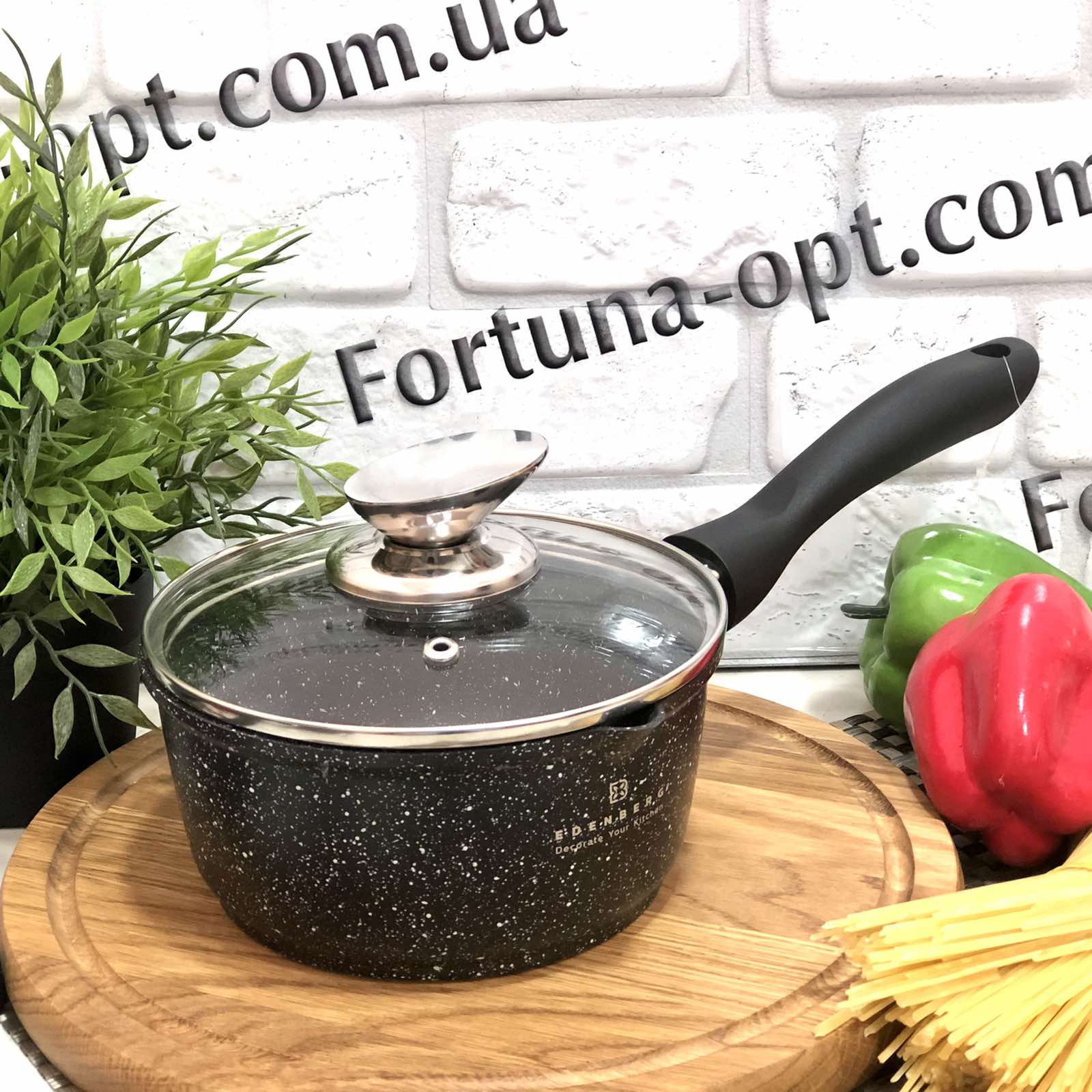 Ковш с крышкой 1,9 л мрамор Edenberg EB - 8047 ✅ базовая цена $12.43 ✔ Опт ✔ Скидки ✔ Заходите! - Интернет-магазин ✅ Фортуна-опт ✅