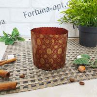 Форма для пасхи бумажная коричневый фон 90/90 мм (250г) 0465 ➜ Оптом и в розницу ✅ актуальная цена -Интернет магазин ✅ Фортуна ✅