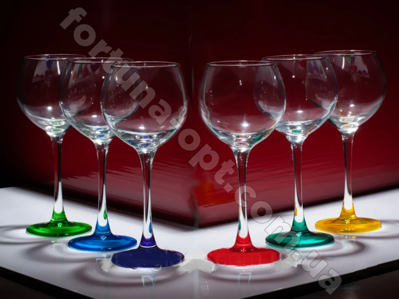 Бокал для вина Лак- Микс 3 шт/наб 8364 280 мл ➜ Оптом и в розницу ✅ актуальная цена -Интернет магазин ✅ Фортуна ✅ 