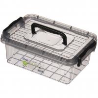 Контейнер плоский черный с ручкой 2,2л 0022 ➜ Оптом и в розницу ✅ актуальная цена -Интернет магазин ✅ Фортуна ✅