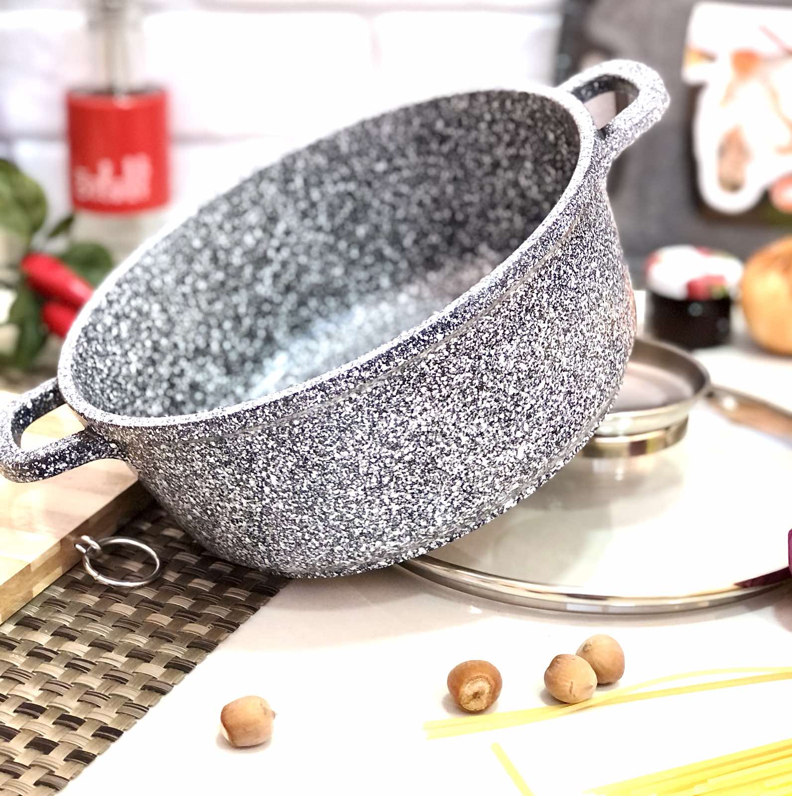 Казан мраморный 3,2 л  серый - Unique 5215 ✅ базовая цена $13.06 ✔ Опт ✔ Скидки ✔ Заходите! - Интернет-магазин ✅ Фортуна-опт ✅