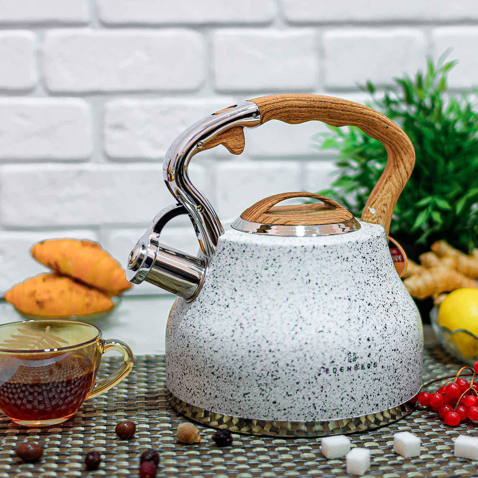 Чайник нержавеющий мрамор 3 л Edenberg EB - 8843 ✅ базовая цена $21.31 ✔ Опт ✔ Скидки ✔ Заходите! - Интернет-магазин ✅ Фортуна-опт ✅