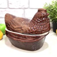 Жаровня керамическая для запекания в духовке и на огне  Курица 2939 ➜ Оптом и в розницу ✅ актуальная цена - Интернет магазин ✅ Фортуна ✅