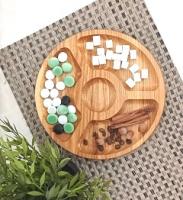 Менажница Ясень 25см круглая 3 секции 0125 ✅ базовая цена 197.14 грн. ✔ Опт ✔ Акции ✔ Заходите! - Интернет-магазин Fortuna-opt.com.ua.