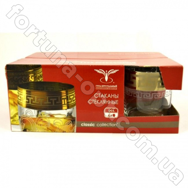 Набор бокалов для виски 310 мл Греческий узор GE 03-808 6 шт ➜ Оптом и в розницу ✅ актуальная цена -Интернет магазин ✅  Фортуна ✅