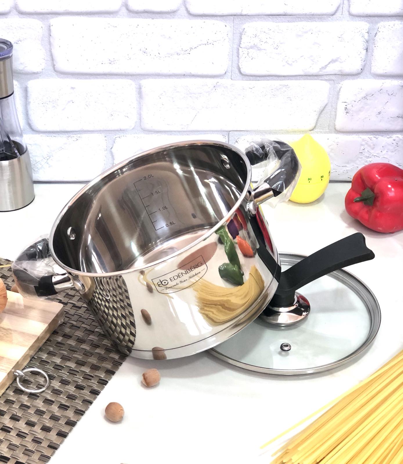 Кастрюля с крышкой Edenberg EB - 3694 - 2.7 л ✅ базовая цена $8.88 ✔ Опт ✔ Скидки ✔ Заходите! - Интернет-магазин ✅ Фортуна-опт ✅