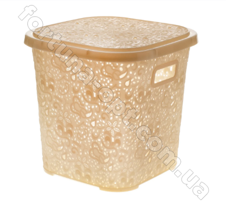 Корзина ажурная с крышкой пластик 15 л 0747 ✅ базовая цена 95.90 грн. ✔ Опт ✔ Скидки ✔ Заходите! - Интернет-магазин ✅ Фортуна-опт ✅
