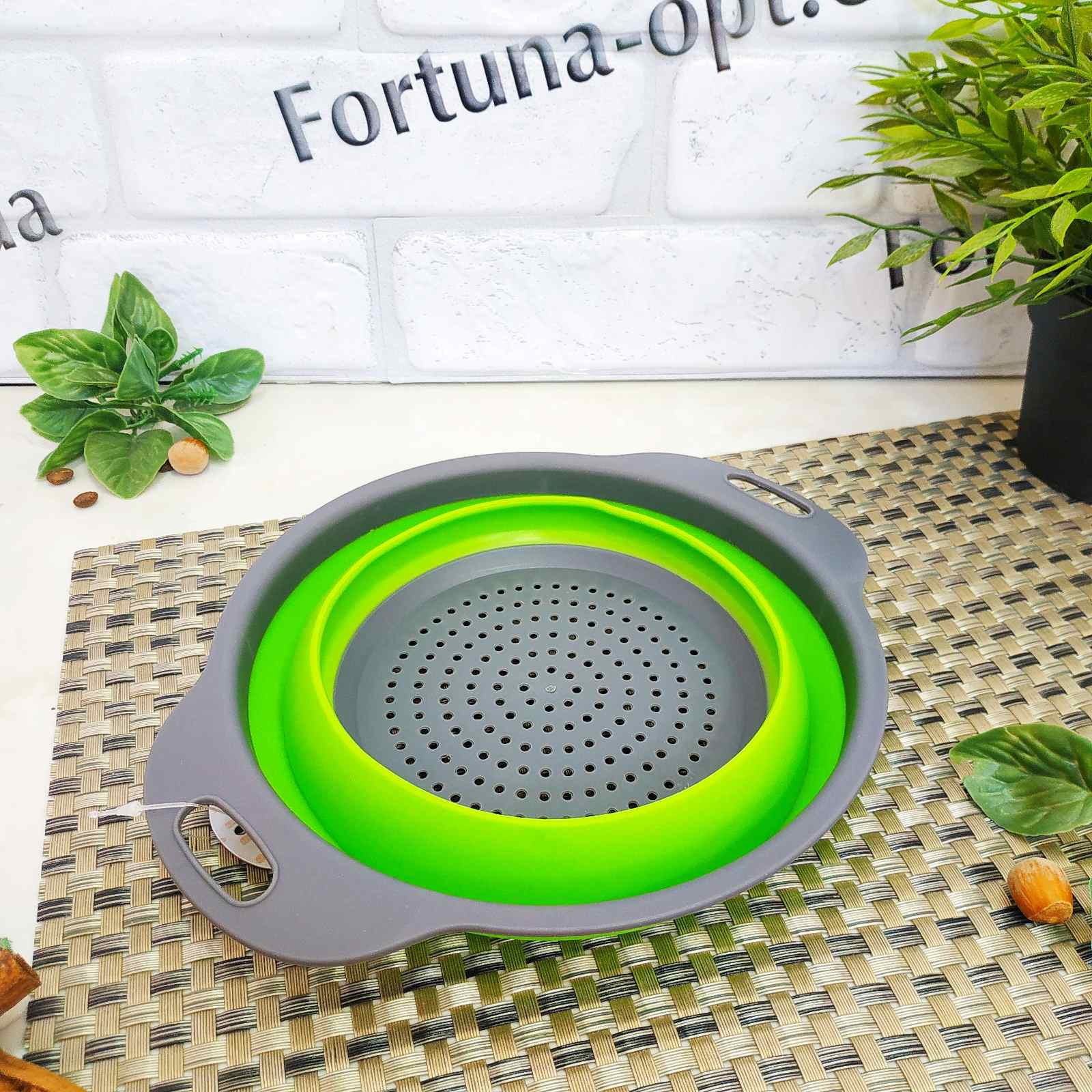 Дуршлаг силиконовый складной A-Plus - 1216 ✅ базовая цена $1.53 ✔ Опт ✔ Скидки ✔ Заходите! - Интернет-магазин ✅ Фортуна-опт ✅