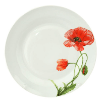 Тарелка фарфор №7,5 Красный мак - 55601 ➜ Оптом и в розницу ✅ актуальная цена - Интернет магазин ✅ Фортуна ✅