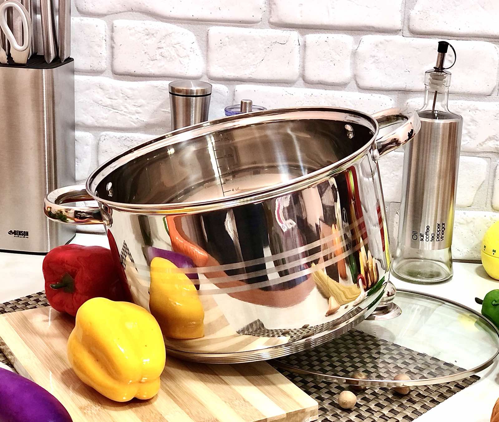 Кастрюля нержавеющая 20,3 л Edenberg EB - 3023 ✅ базовая цена $38.56 ✔ Опт ✔ Скидки ✔ Заходите! - Интернет-магазин ✅ Фортуна-опт ✅