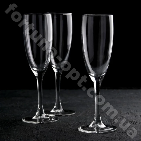 Набор бокалов для шампанского Эдем 210 мл 3 шт. - 14с1776 ✅ базовая цена 76.50 грн. ✔ Опт ✔ Скидки ✔ Заходите! - Интернет-магазин ✅ Фортуна-опт ✅