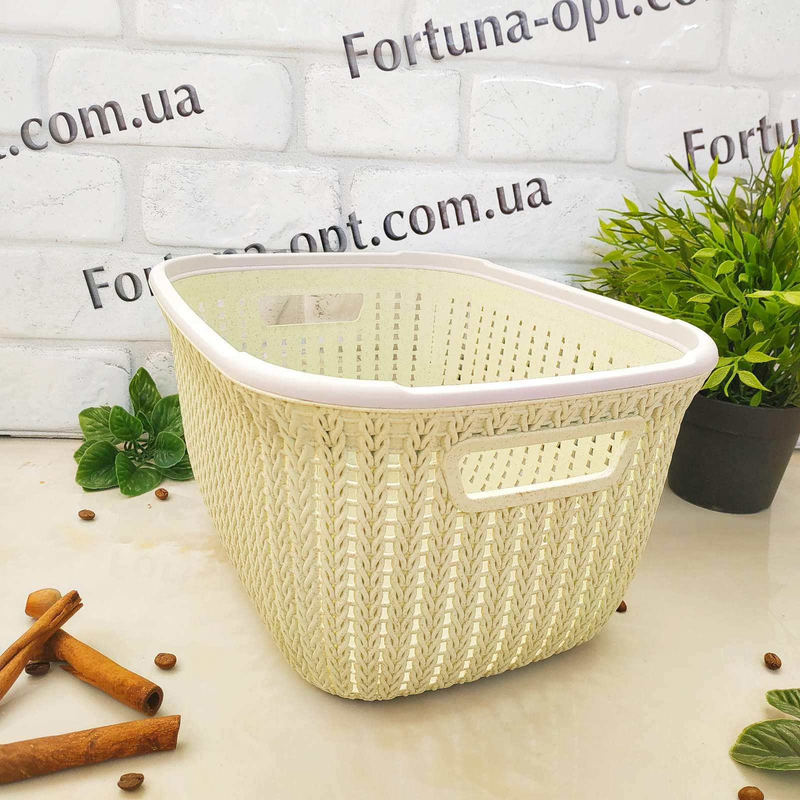 Корзина-плетенка для белья 30*23*16 см - 85478 ✅ базовая цена $3.07 ✔ Опт ✔ Скидки ✔ Заходите! - Интернет-магазин ✅ Фортуна-опт ✅