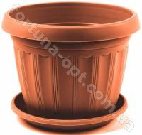 Горшок цветочный Терра 20*15 см - 0326 ✅ базовая цена 29.66 грн. ✔ Опт ✔ Акции ✔ Заходите! - Интернет-магазин Fortuna-opt.com.ua.