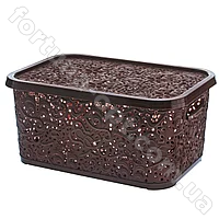 Корзина с крышкой пластиковая Ажур 22 л - 0746 ✅ базовая цена 105.73 грн. ✔ Опт ✔ Скидки ✔ Заходите! - Интернет-магазин ✅ Фортуна-опт ✅