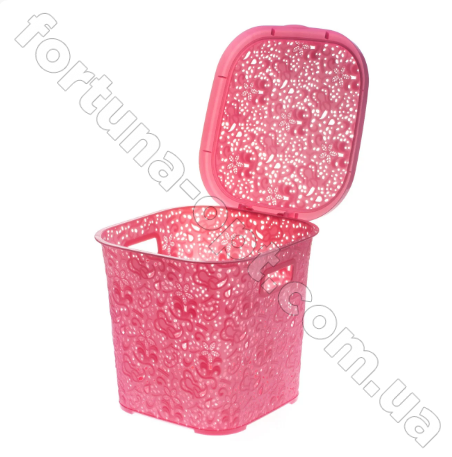 Корзина ажурная с крышкой пластик 15 л 0747 ✅ базовая цена 95.90 грн. ✔ Опт ✔ Скидки ✔ Заходите! - Интернет-магазин ✅ Фортуна-опт ✅
