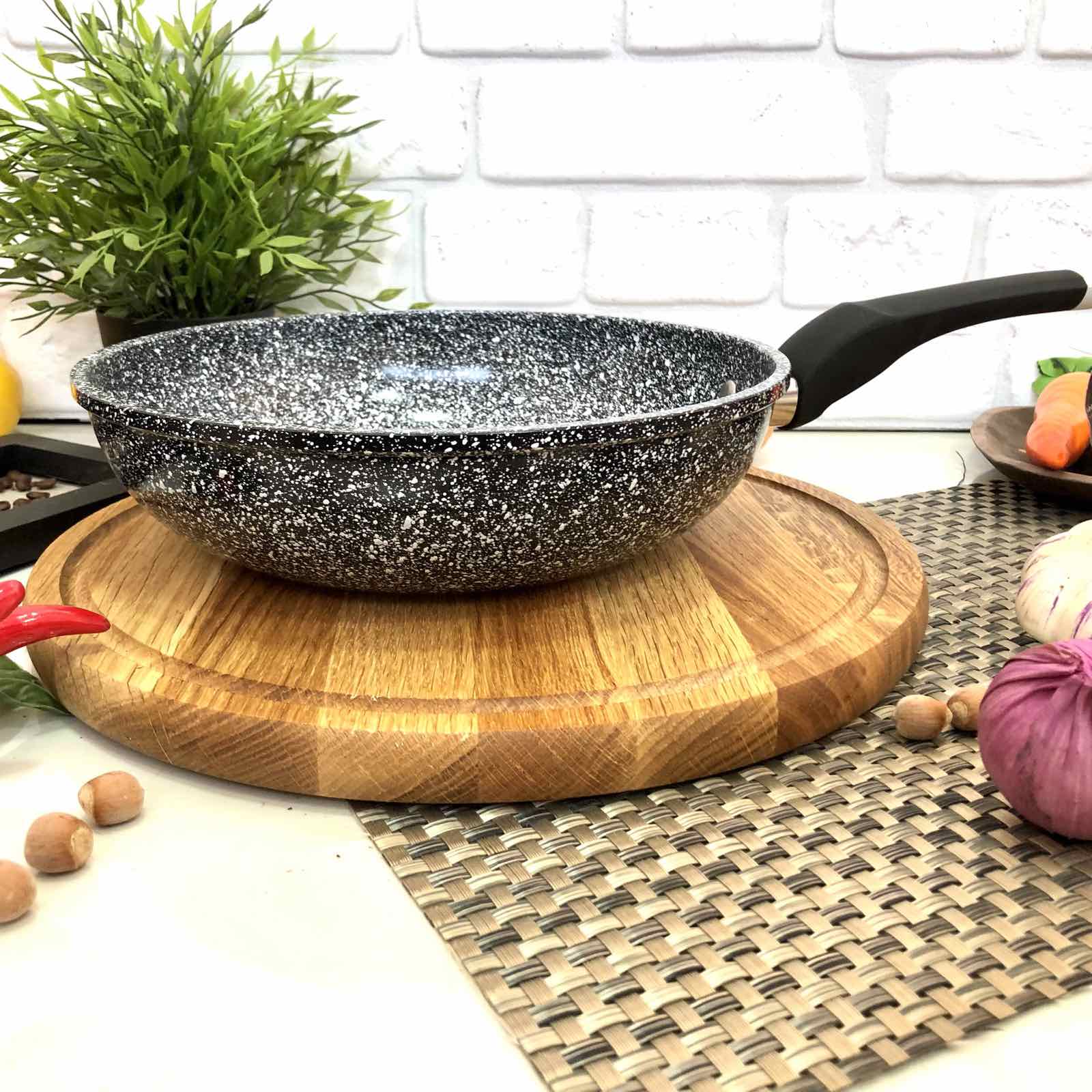 Сковорода вок мраморная Edenberg EB - 3318 - 26 см ✅ базовая цена $14.66 ✔ Опт ✔ Скидки ✔ Заходите! - Интернет-магазин ✅ Фортуна-опт ✅