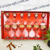 Набор 12 предметов бокал для вина + рюмка Версаче GE 08-411/134  ➜ Оптом и в розницу ✅ актуальная цена -Интернет магазин ✅  Фортуна ✅