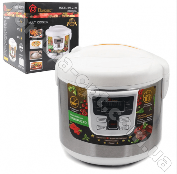 Мультиварка Domotec MS - 7724 - 5 л ✅ базовая цена $25.79 ✔ Опт ✔ Скидки ✔ Заходите! - Интернет-магазин ✅ Фортуна-опт ✅