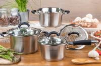 Набор нержавеющих кастрюль с ковшом Edenberg EB - 2403 ➜ Оптом и в розницу ✅ актуальная цена - Интернет магазин ✅ Фортуна ✅