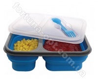 Ланч-бокс силиконовый складной Frico FRU - 384 - 600+300 мл  ➜ Оптом и в розницу ✅ актуальная цена -Интернет магазин ✅ Фортуна ✅