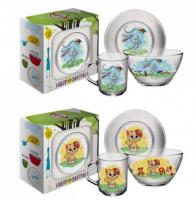 Детский набор 3 пр "Зайчик и котик" 204918 ✅ базовая цена 155.40 грн. ✔ Опт ✔ Акции ✔ Заходите! - Интернет-магазин Fortuna-opt.com.ua.