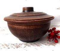 Кашник из красной глины 1,2л - 2936 ➜ Оптом и в розницу ✅ актуальная цена - Интернет магазин ✅ Фортуна ✅