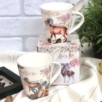 Чашка керамическая 320 мл с ложкой Символ Года - 2732 ✅ базовая цена 32.30 грн. ✔ Опт ✔ Акции ✔ Заходите! - Интернет-магазин Fortuna-opt.com.ua.