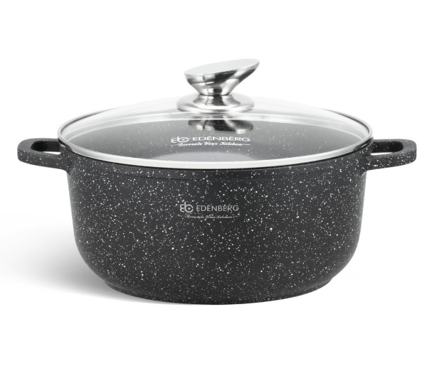 Набор казанов 4 шт. черный мрамор Edenderg EB - 8143 ✅ базовая цена $52.57 ✔ Опт ✔ Скидки ✔ Заходите! - Интернет-магазин ✅ Фортуна-опт ✅