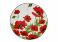 Блюдце фарфор 13,9 см Красный мак - 1373 ➜ Оптом и в розницу ✅ актуальная цена - Интернет магазин ✅ Фортуна ✅
