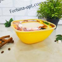 Миска 1,5л пластиковая с крышкой Квадратная Весна 0064 ✅ базовая цена 31.17 грн. ✔ Опт ✔ Акции ✔ Заходите! - Интернет-магазин Fortuna-opt.com.ua.