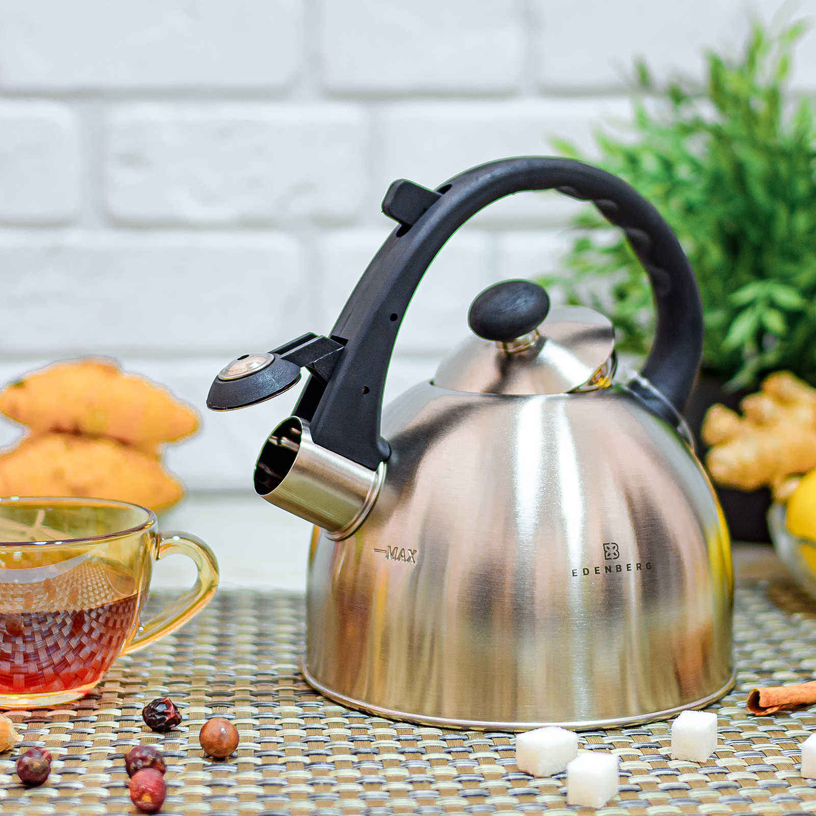Чайник с фиксированной ручкой 1,5 л Edenberg EB - 1972 матовый корпус ✅ базовая цена $8.88 ✔ Опт ✔ Скидки ✔ Заходите! - Интернет-магазин ✅ Фортуна-опт ✅