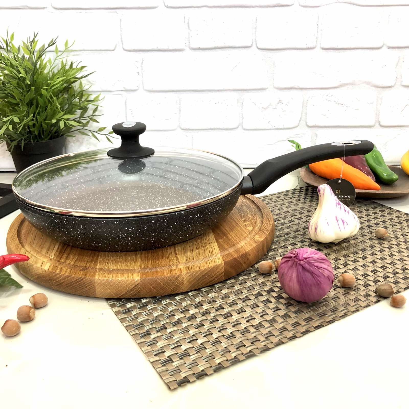 Сковорода с крышкой Edenberg EB - 4111 - 28 см ✅ базовая цена $17.20 ✔ Опт ✔ Скидки ✔ Заходите! - Интернет-магазин ✅ Фортуна-опт ✅