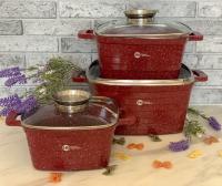 Набор кастрюль Top Kitchen бордо ТК 00024 ✅ базовая цена $58.35 ✔ Опт ✔ Акции ✔ Заходите! - Интернет-магазин Fortuna-opt.com.ua.
