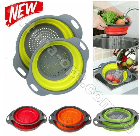 Набор дуршлагов силиконовых складных 7105  ✅ базовая цена $3.40 ✔ Опт ✔ Скидки ✔ Заходите! - Интернет-магазин ✅ Фортуна-опт ✅