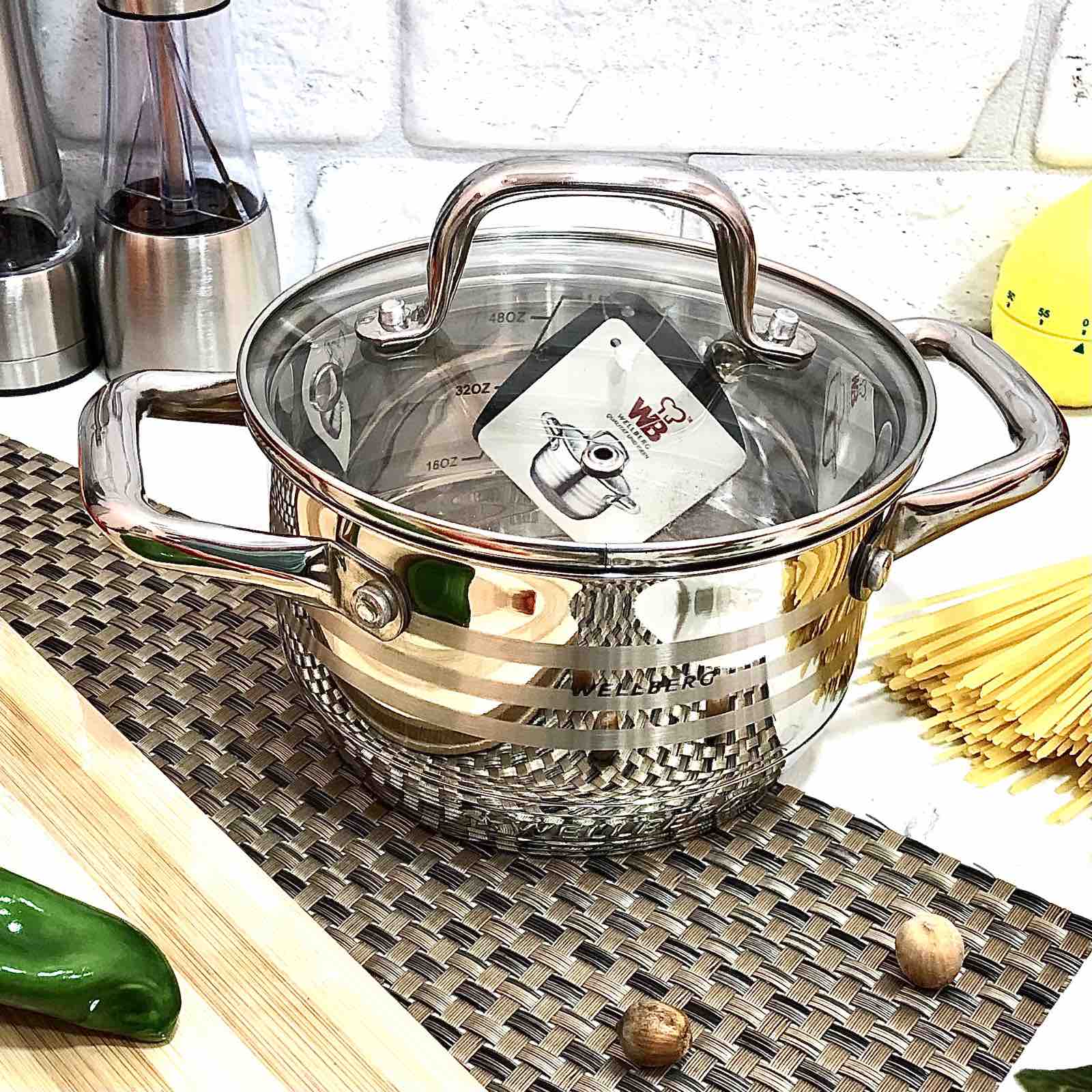 Кастрюля Wellberg WB - 1148 - 2,7л ✅ базовая цена $15.66 ✔ Опт ✔ Скидки ✔ Заходите! - Интернет-магазин ✅ Фортуна-опт ✅