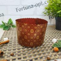 Форма для пасхи бумажная коричневый фон 110/85 мм (350г) 0466 ➜ Оптом и в розницу ✅ актуальная цена -Интернет магазин ✅ Фортуна ✅