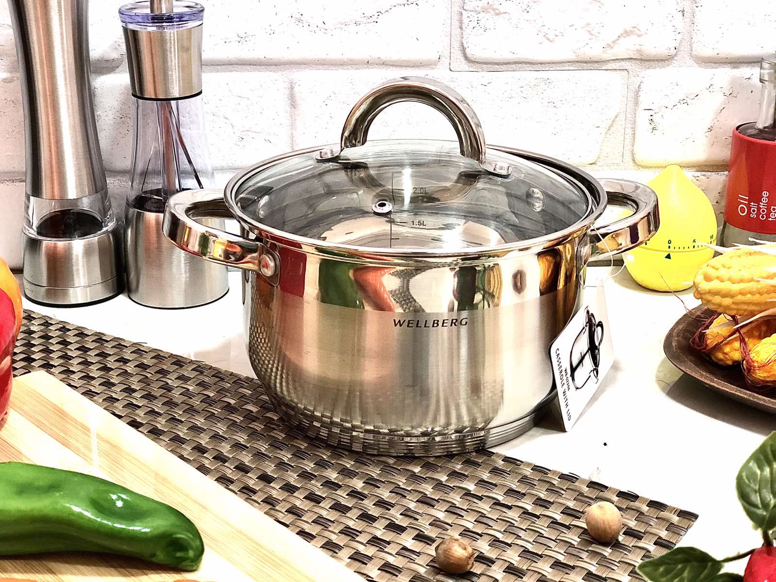 Кастрюля Wellberg WB - 02245 - 3,6 л ✅ базовая цена $15.66 ✔ Опт ✔ Скидки ✔ Заходите! - Интернет-магазин ✅ Фортуна-опт ✅