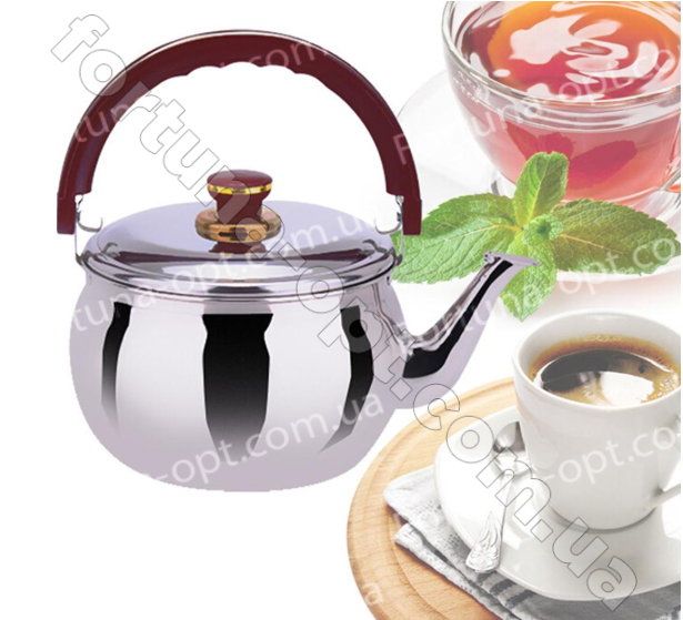 Чайник музыкальный из нержавейки 2 л (18см) A-Plus - 9028 ✅ базовая цена $7.15 ✔ Опт ✔ Скидки ✔ Заходите! - Интернет-магазин ✅ Фортуна-опт ✅