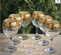 Набор бокалов для вина 280 мл Греческий узор GE 01-1688 6 шт ➜ Оптом и в розницу ✅ актуальная цена -Интернет магазин ✅  Фортуна ✅