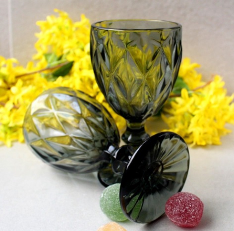 Бокал для вина 240 гр Smoky Grey A-Plus - 9015 - 1 шт ✅ базовая цена $1.50 ✔ Опт ✔ Скидки ✔ Заходите! - Интернет-магазин ✅ Фортуна-опт ✅