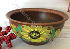 Миска Киссе 0,4 л (красная глина) рисованная 7881 ➜ Оптом и в розницу ✅ актуальная цена - Интернет магазин ✅ Фортуна ✅