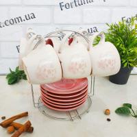 Набор чайный 12 пр на стойке Tea time - 3629-07 ➜ Оптом и в розницу ✅ актуальная цена - Интернет магазин ✅ Фортуна ✅