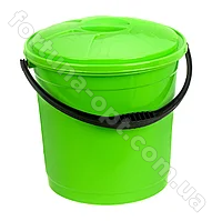 Ведро пластиковое 12 л с крышкой цветное - 0752 ✅базовая цена 57.19 грн. ✔ Опт ✔ Скидки ✔ Заходите! - Интернет-магазин ✅ Фортуна-опт ✅