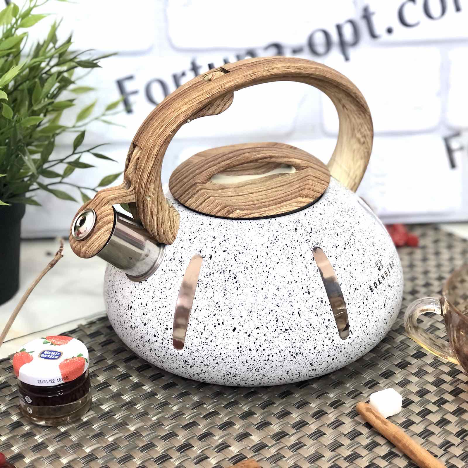 Чайник нержавеющий со свистком Edenberg 3 л EB - 8844 ✅ базовая цена $14.50 ✔ Опт ✔ Скидки ✔ Заходите! - Интернет-магазин ✅ Фортуна-опт ✅