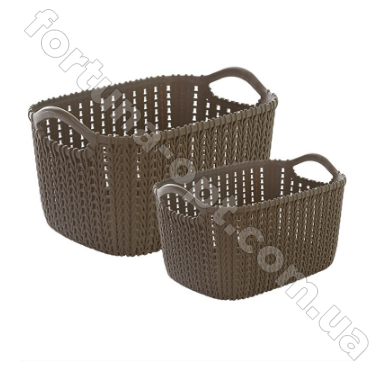 Корзина пластиковая плетенка 35*25*20 см - Stenson - 85498 ✅ базовая цена $3 ✔ Опт ✔ Скидки ✔ Заходите! - Интернет-магазин ✅ Фортуна-опт ✅